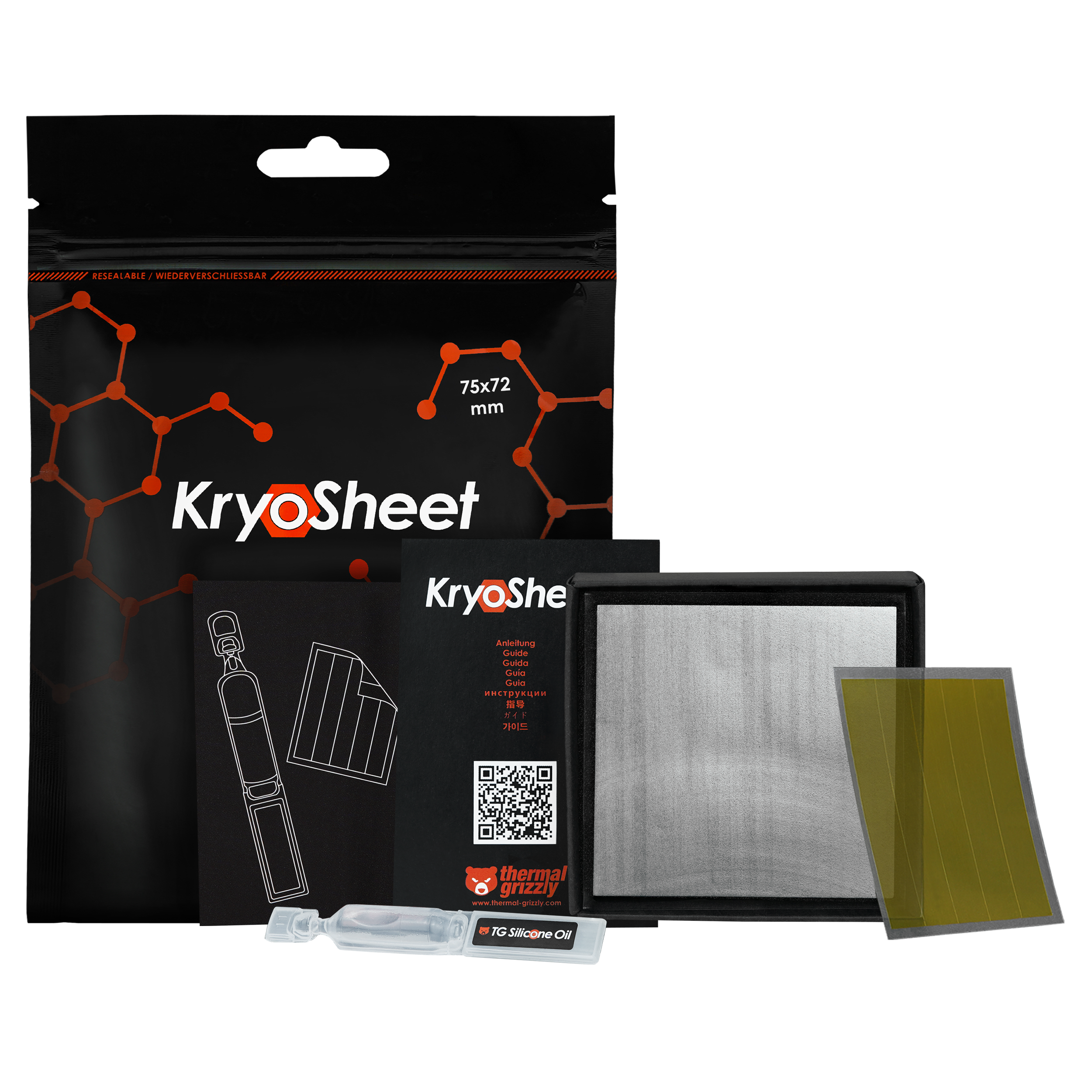 Thermal Grizzly KryoSheet Wärmeleitpad - 75 x 72 x 0,2 mm