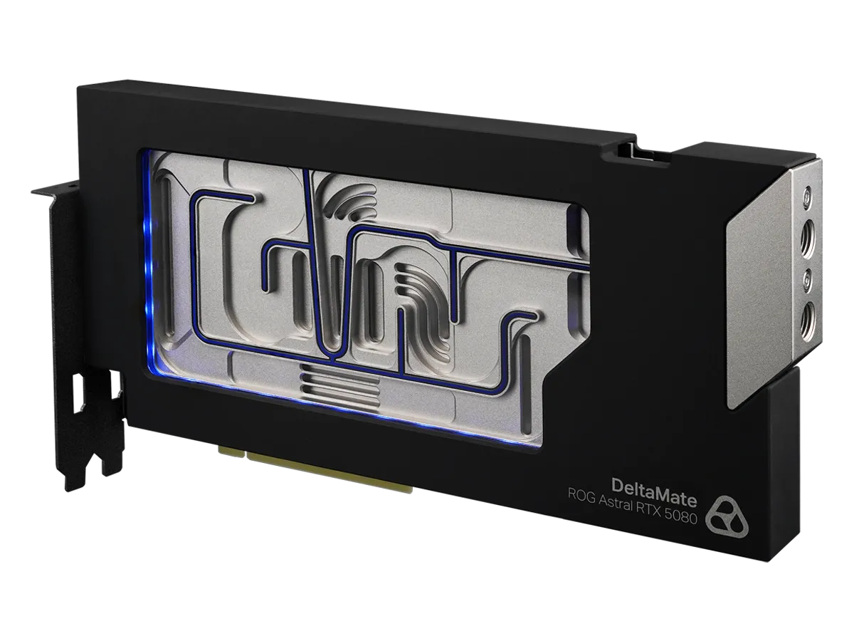 DeltaMate GPU Block - ROG Astral RTX 5080 illuminated