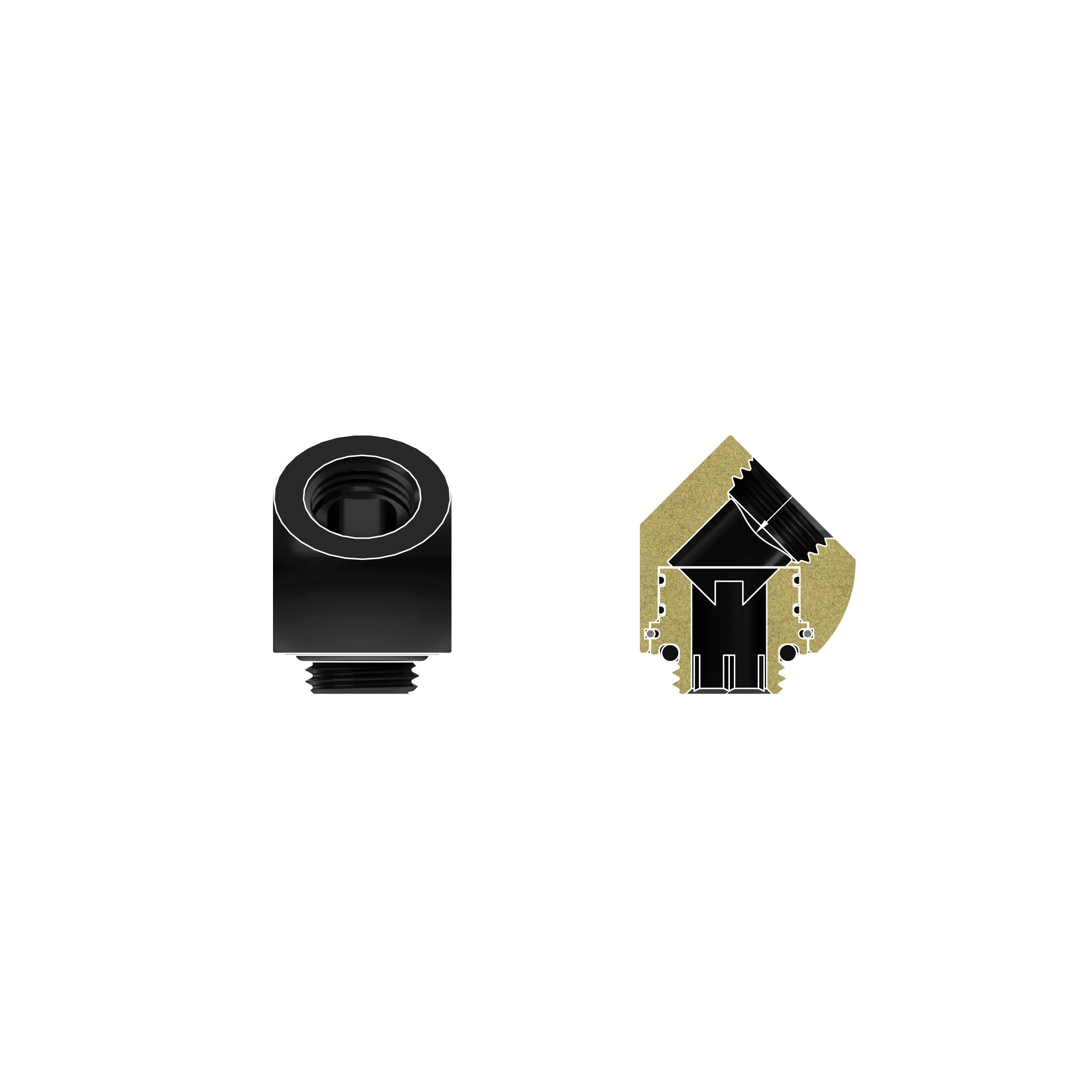 DeltaMate Rotary – 45° technical drawing