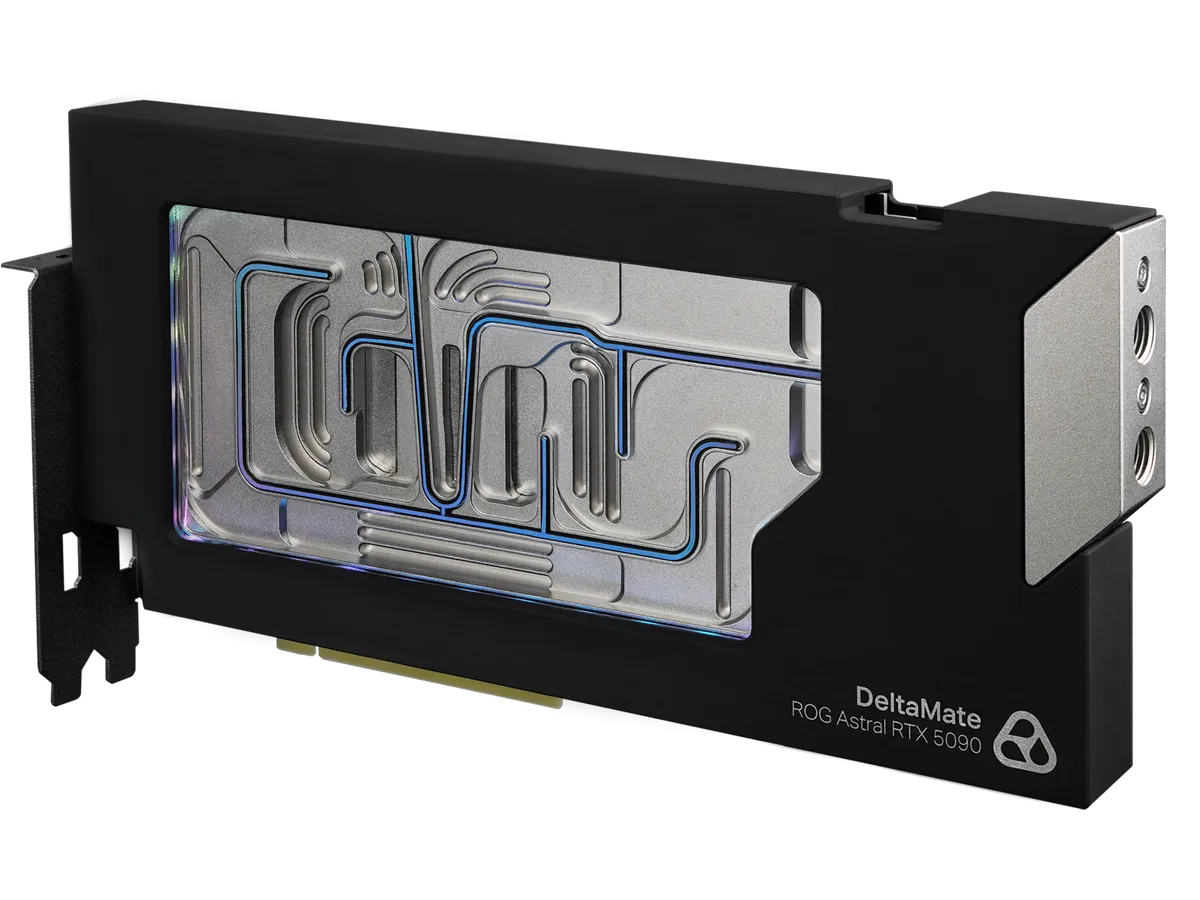 DeltaMate GPU Block - ROG Astral RTX 5090 leuchtend DeltaMate GPU Block - ROG Astral RTX 5090 leuchtend