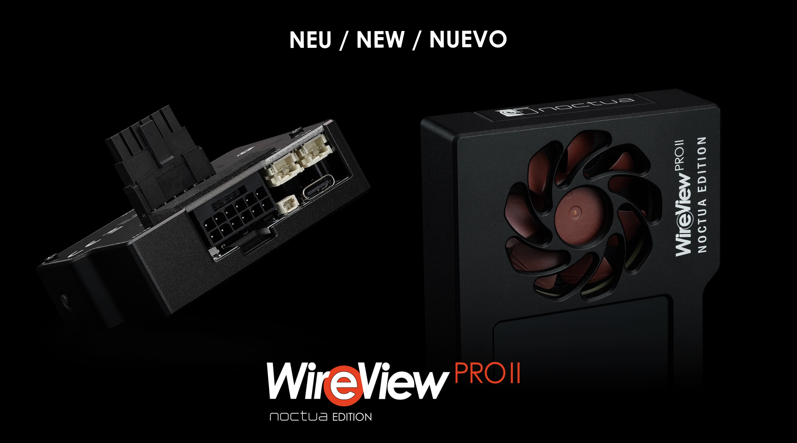 WireView Pro II Noctua Edition de Thermal Grizzly avec ventilateur et grille Noctua, visuel officiel du lancement.