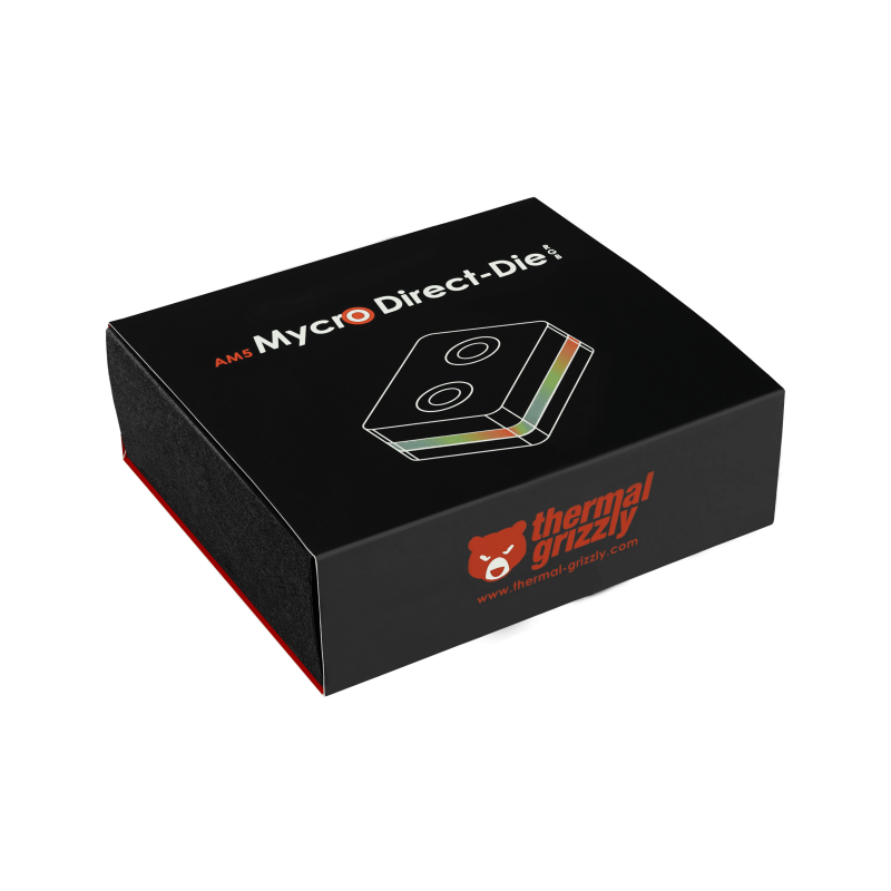 Thermal Grizzly Mycro Direct-Die Cooler Per AMD - Raffreddamento A Contatto Diretto CPU, Con RGB, G1/4